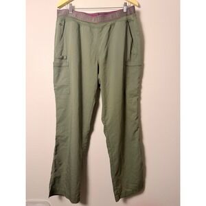 Med Couture Olive Green Cargo Scrub Pants Women XL Elastic Waist Pockets
